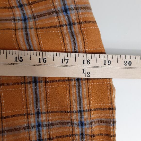 Vintage 70s Inspired Plaid Trousers Orange Womens S/M Academia - Picture 8 of 11